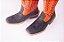 Bota Masculina Mr West - Modelo Carrapeta - Cano Alto/Solado couro/Salto de madeira - Cor laranja/cabeça preta/bico quadrado - Cód. B-58P 2510 Preto - Imagem 4
