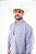 Camisa Masculina Classic Manga Longa - Xadrez Branco/ Azul/ Preto - Imagem 1