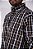Camisa Masculina Classic Manga Longa - Xadrez Branco/ Preto/ Laranja - Imagem 5