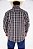 Camisa Masculina Classic Manga Longa - Xadrez Branco/ Preto/ Laranja - Imagem 3