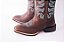 Bota Unissex Mr West - Cor Fossil Tabaco/ Fóssil Tabaco Turquesa/ Bico Quadrado/ Cano Médio/ Solado Flex/ Cód. 742 2000 - Imagem 3