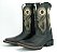 Bota Masculina Austin Ranch - Cano Médio/ Bico Quadrado/ Solado Flex/ Cor: Preto/ Preto Amarelo - Cód. 12A005F2P - Imagem 1