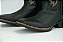 Bota Masculina Austin Ranch - Cano Médio/ Bico Quadrado/ Solado Flex/ Cor: Preto/ Preto Amarelo - Cód. 12A005F2P - Imagem 3
