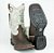 Bota Masculina Austin Ranch - Cano Médio/ Bico Quadrado/ Solado Flex/ Cor: Meg Dog Cinza - Cód. 120078G2P - Imagem 2