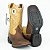 Bota unissex Austin Ranch - Cano Médio/ Bico Quadrado/ Solado Flex/ Cor: Fossil Tabaco/ Dallas Creme - Cód. 12A007F2P - Imagem 7