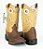 Bota unissex Austin Ranch - Cano Médio/ Bico Quadrado/ Solado Flex/ Cor: Fossil Tabaco/ Dallas Creme - Cód. 12A007F2P - Imagem 2