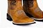 Bota Feminina Mr West - Cor: Fóssil Mostarda/ Bordado chumbo e preto/ Solado Flex/ Bico Quadrado - Outlet - Imagem 9