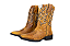 Bota Unissex Mr West - Cor Fossil Mostarda/ Bico Quadrado/ Cano Normal Preto Chumbo/ Solado Flex - Outlet - Imagem 1