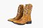 Bota Unissex Mr West - Cor Fossil Mostarda/ Bico Quadrado/ Cano Normal Preto Chumbo/ Solado Flex - Outlet - Imagem 8