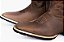 Bota Unissex Mr West - Cor Fossil Tabaco/ Bico Quadrado/ Cano Médio 11 Café/ Solado Flex/ Puxador Redondo - Outlet - Imagem 2
