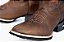 Bota Unissex Mr West - Cor Fossil Tabaco/ Bico Quadrado/ Cano Médio 11 Café/ Solado Flex/ Puxador Redondo - Outlet - Imagem 4