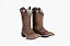 Bota Unissex Mr West - Cor Fossil Tabaco/ Bico Quadrado/ Cano Médio 11 Café/ Solado Flex/ Puxador Redondo - Outlet - Imagem 6