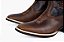 Bota Unissex Mr West - Cor Fossil Tabaco/ Economy Café/ Bico Quadrado/ Cano Preto/ Solado Flex - Outlet - Imagem 2