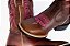Bota Feminina Mr West - Cor: Fóssil Tabaco/ Fóssil Tabaco/ Bordado Pink/ Solado Flex/ Bico Quadrado - Outlet - Imagem 8