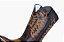 Bota Unissex Mr West - Cor Fossil Café/ Preto/ Bordado Ouro/ Bico Quadrado/ Solado Flex - Outlet - Imagem 8