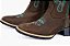 Bota Feminina Mr West - Cor: Mad Dog Café/ Bordado Turquesa/ Bico Quadrado/ Solado Flex - Outlet - Imagem 3