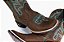 Bota Feminina Mr West - Cor: Mad Dog Café/ Bordado Turquesa/ Bico Quadrado/ Solado Flex - Outlet - Imagem 5