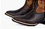 Bota Masculina Mr West - Cor: Fóssil Café/ Fóssil Mostarda/Bordado Branco/ Amarelo/ Bico Quadrado/ Solado Flex - Outlet - Imagem 2
