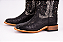 Bota Feminina Goyazes Exótica - Avestruz Cor: Avestruz Preto/ Fóssil Prata 246405-AC - Imagem 3