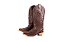 Bota Feminina Goyazes Solado em Couro/ Bico Fino Cor: Waco Chocolate/ Waco Chocolate 246802-CC - Imagem 1