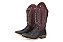 Bota Masculina Mr West Solado Carrapeta Natural/ Cano Alto/ Salto em madeira/ Bico Quadrado/ 1475 - Cabeça Preta/ Fóssil - Imagem 1