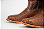 Bota Feminina Goyazes Solado Couro/ Bico Quadrado/ Avestruz/ Couro Atlanta Carmel - Imagem 3