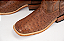 Bota Feminina Goyazes Solado Couro/ Bico Quadrado/ Avestruz/ Couro Atlanta Carmel - Imagem 5