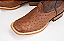 Bota Masculina Goyazes Solado Couro/ Bico Quadrado/ Avestruz/ Couro Mustang Café 241501-AC - Imagem 4