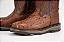 Bota Masculina Goyazes Solado Work/ Bico Quadrado/ Avestruz/ Couro Mustang Café 247404-AK - Imagem 2