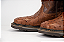 Bota Masculina Goyazes Solado Work/ Bico Quadrado/ Avestruz/ Couro Mustang Café 247404-AK - Imagem 3