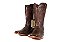 Bota Masculina Exotica Goyazes Solado em Couro/ Bico Quadrado/ Jacaré Tabaco/ Couro Mustang Café 241501-JC - Imagem 14