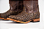 Bota Masculina Goyazes Solado em Couro/ Bico Quadrado/ Jacaré Tabaco/ Couro Mustang Café - Imagem 2