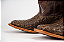 Bota Masculina Goyazes Solado em Couro/ Bico Quadrado/ Jacaré Tabaco/ Couro Mustang Café - Imagem 3