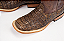 Bota Masculina Goyazes Solado em Couro/ Bico Quadrado/ Jacaré Tabaco/ Couro Mustang Café - Imagem 5