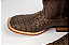 Bota Masculina Goyazes Solado em Couro/ Bico Quadrado/ Jacaré Tabaco/ Couro Mustang Café - Imagem 6