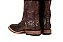 Bota Masculina Exotica Goyazes Solado em Couro/ Bico Quadrado/ Jacaré Tabaco/ Couro Mustang Café 241501-JC - Imagem 19