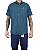 Camisa Masculina Ariat Xadrez Manga Curta - Azul turquesa com marinho bordado verde - Imagem 1
