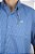 Camisa Masculina Ariat Xadrez Manga Curta - Azul Turquesa bordado verde - Imagem 2