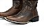 Bota Feminina Mr West Solado Flex/ Cano Médio/ Bico Quadrado/ Cor: 1474 Fóssil Sella/ Fóssil Sella - Imagem 2