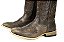 Bota Feminina Mr West Solado Couro/ Bico Quadrado/ B-36 Flor Café Cor 1474/ Fóssil Tabaco/ Fóssil Tabaco - Imagem 2