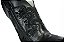 Bota Feminina Mr West Solado Couro/ Bico Quadrado/ B-36 Flor Preta Cor 1474/ Fóssil Preto/ Fóssil Preto - Imagem 7