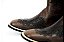 Bota Feminina Mr West Solado Flex/ Bico Quadrado/ B-79 Flor Preta Cor 1474 - Fóssil Sella/ Fóssil Sella - Imagem 3