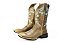 Bota Feminina Mr West Solado Flex/ Bico Quadrado B-75 FR67 TQS Cor 1474 - Fóssil Mostarda/ Fóssil Mostarda - Imagem 1