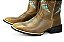 Bota Feminina Mr West Solado Flex/ Bico Quadrado B-75 FR67 TQS Cor 1474 - Fóssil Mostarda/ Fóssil Mostarda - Imagem 2