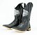Bota Masculina Mr West - B-58P BANDEIRA USA - 1463 Cabeça Preta - Cano Médio Preto - Imagem 1