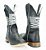 Bota Masculina Mr West - B-58P BANDEIRA USA - 1463 Cabeça Preta - Cano Médio Preto - Imagem 8