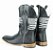 Bota Masculina Mr West - B-58P BANDEIRA USA - 1463 Cabeça Preta - Cano Médio Preto - Imagem 2