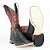 Bota Masculina Mr West Cabeça Preta - Cano Vermelho - Couro - Imagem 3