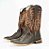 Bota Masculina Mr West Cabeça - Solado Couro/ Bico Quadrado/ Cor B-36 852 Café / 1463 - Fossil Tabaco - Imagem 1