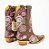 Bota Feminina Goyazes - Bico fino/ Cano Curto/ Solado couro - Cor couro Darkar café - cc 256802 - Imagem 6